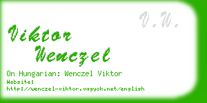 viktor wenczel business card